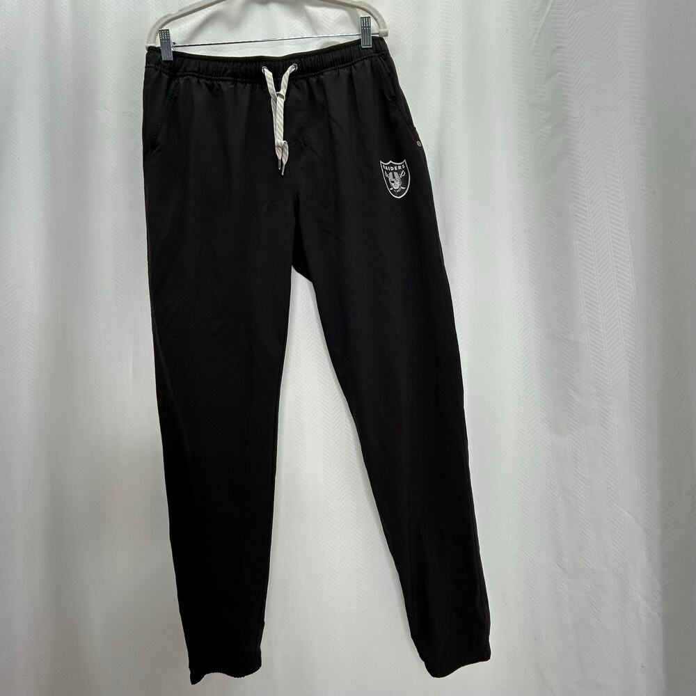 Vuori mens black joggers Raiders logo small football